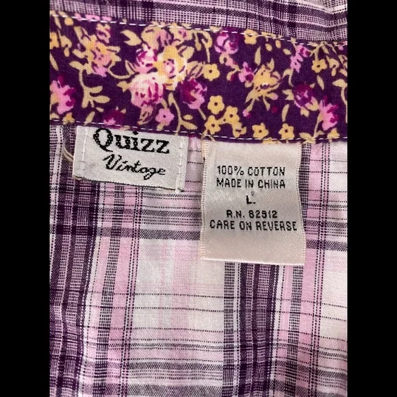Quizz Vintage wester woman long sleeve shirt size L - Picture 8 of 8